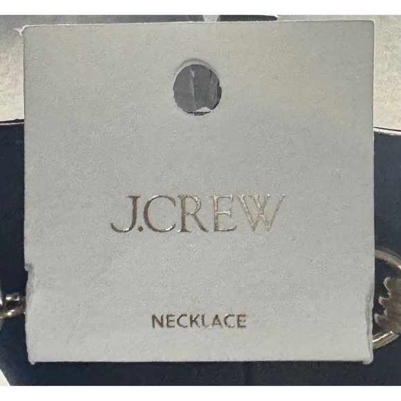 J.Crew Gold Tone Chunky Chain Link Statement Necklace Ribbed Oval Links NWT - Picture 2 of 2